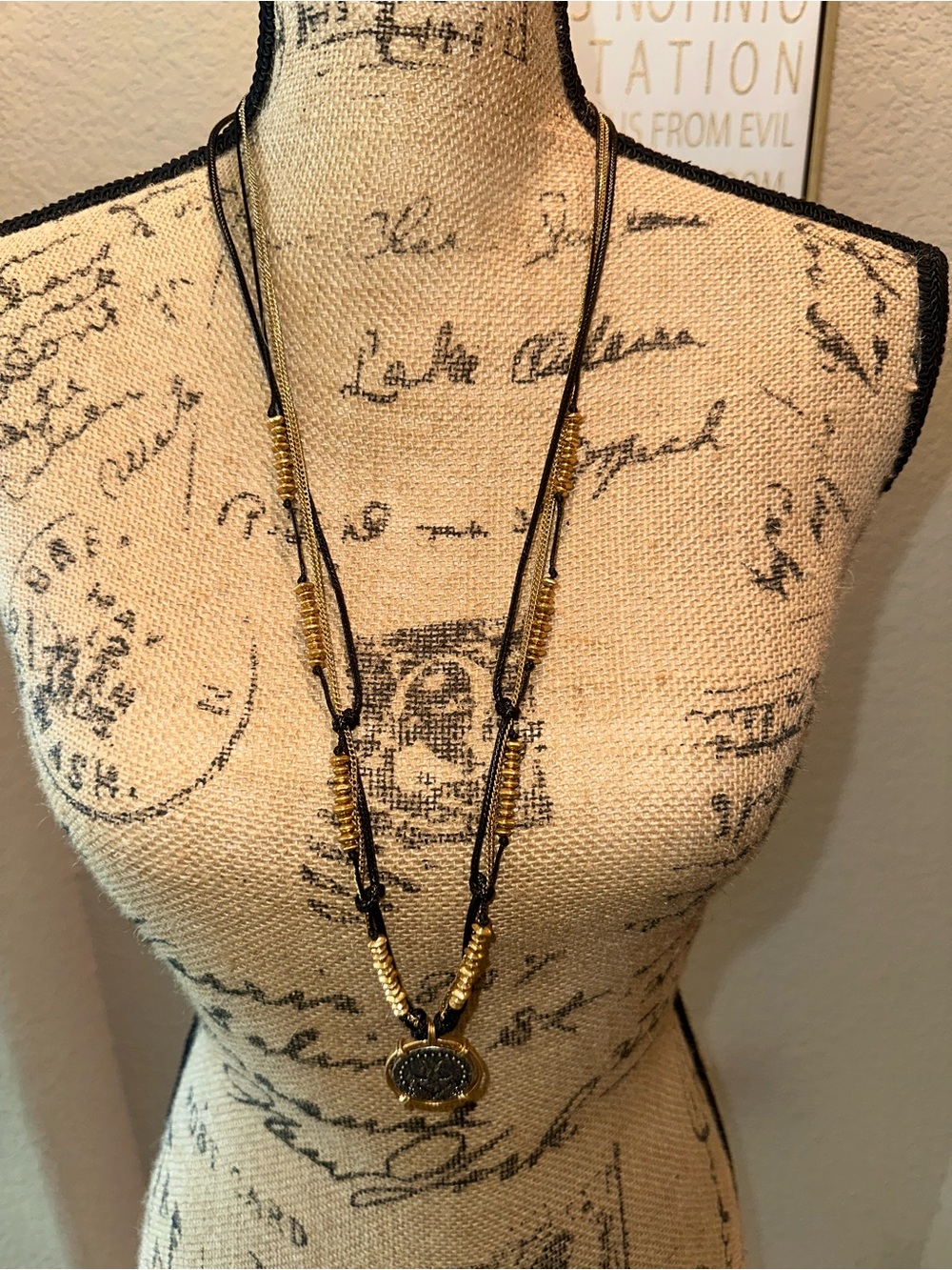 Zara Gold Pendant Layered Necklace